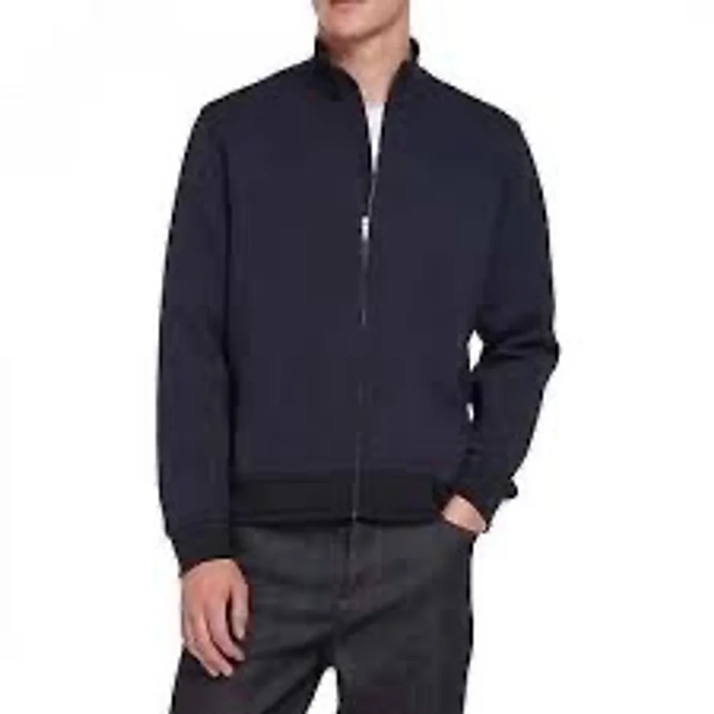 Ted Baker London Men’s Quilted Jersey Bomber‎ Jacket - Navy, Size 8 (Large), New